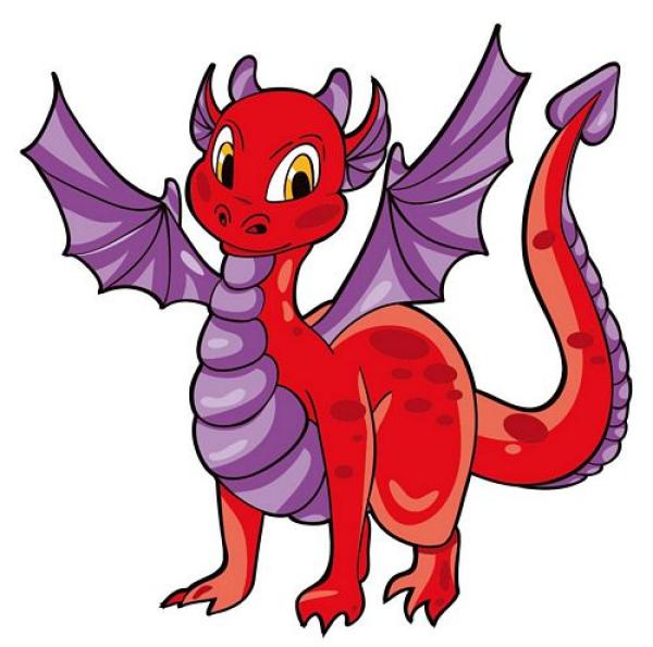 Aufkleber Sticker Drache rot