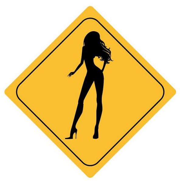 Aufkleber Sticker Achtung Frau Girl Lady