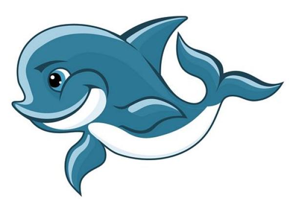 Aufkleber Sticker Delfin