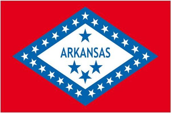 Fahnen Aufkleber Sticker USA - Arkansas