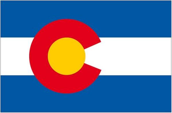 Fahnen Aufkleber Sticker USA - Colorado