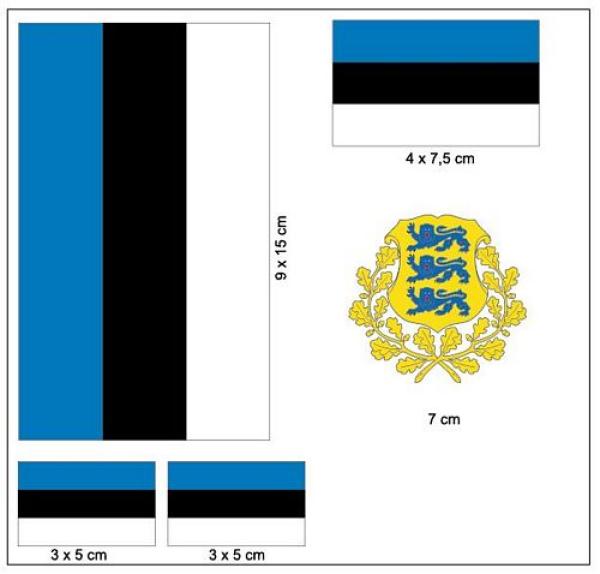 Fahnen Aufkleber Set Estland