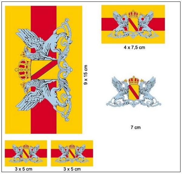 Fahnen Aufkleber Set Großherzogtum Baden