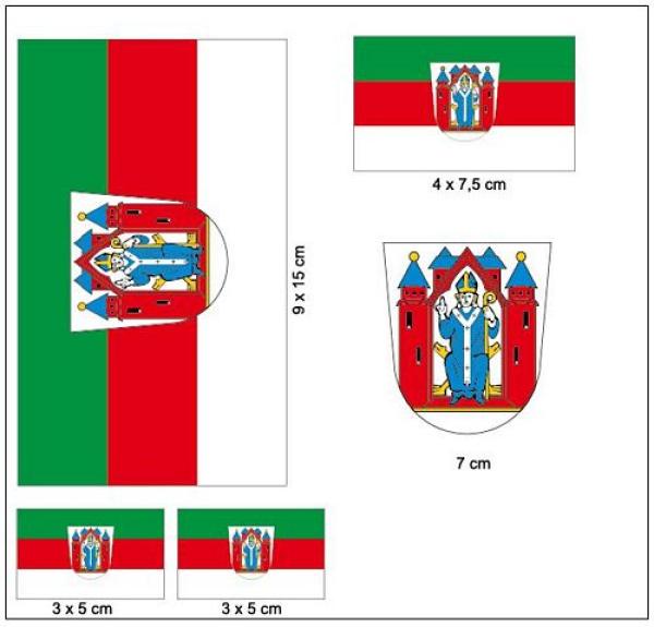 Fahnen Aufkleber Set Aschaffenburg