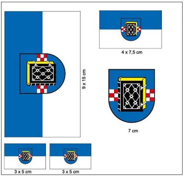 Fahnen Aufkleber Set Bochum