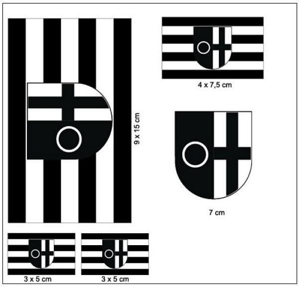 Fahnen Aufkleber Set Datteln