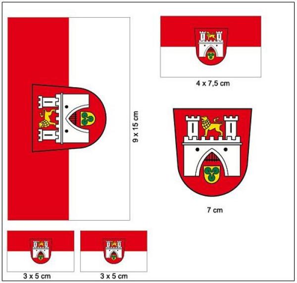 Fahnen Aufkleber Set Hannover