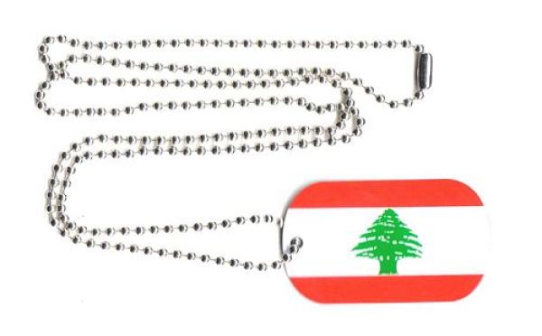 Dog Tag Fahne Libanon