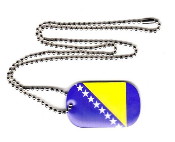 Dog Tag Fahne Bosnien Herzegowina