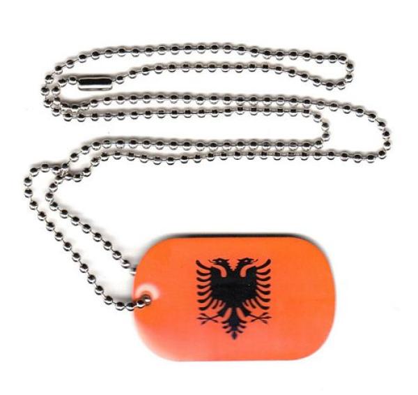 Dog Tag Fahne Albanien