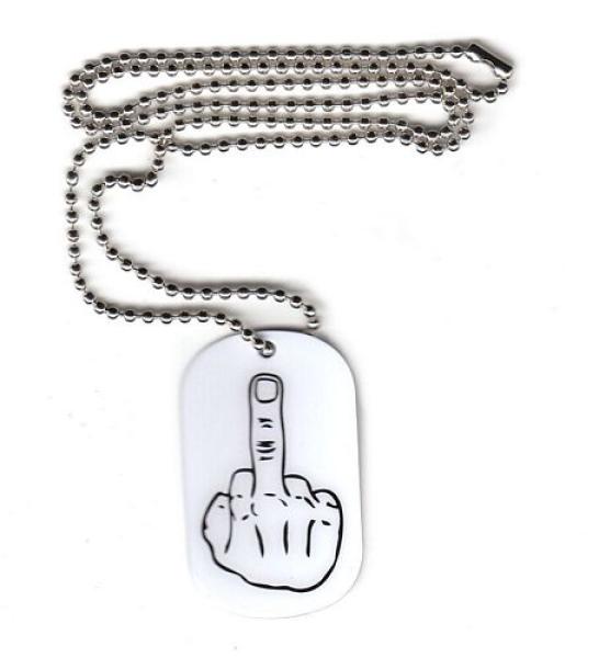 Dog Tag Stinkefinger