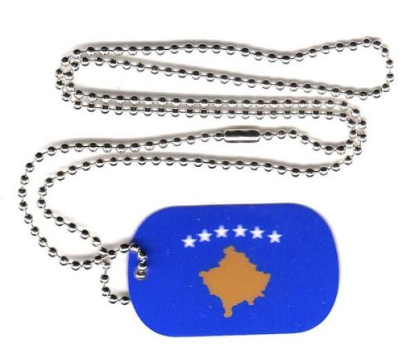 Dog Tag Fahne Kosovo