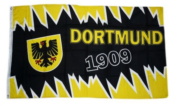 Fahne / Flagge Dortmund Zacken 90 x 150 cm