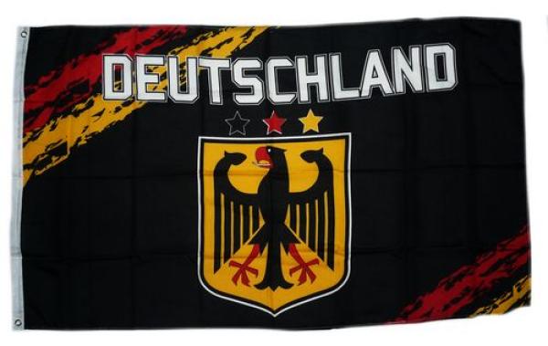 Fahne / Flagge Deutschland Fan schwarz 90 x 150 cm