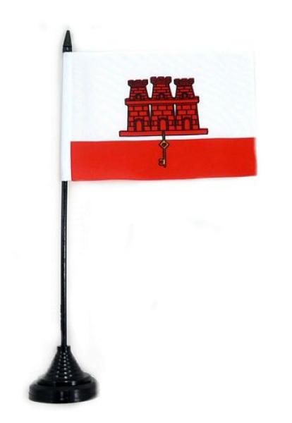 Tischflagge Gibraltar 10 x 15 cm