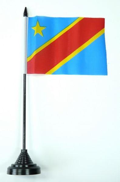 Tischflagge Kongo Kinshasa 10 x 15 cm