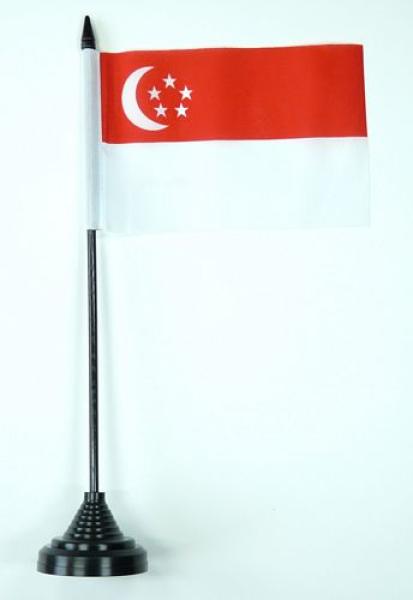 Tischflagge Singapur 10 x 15 cm