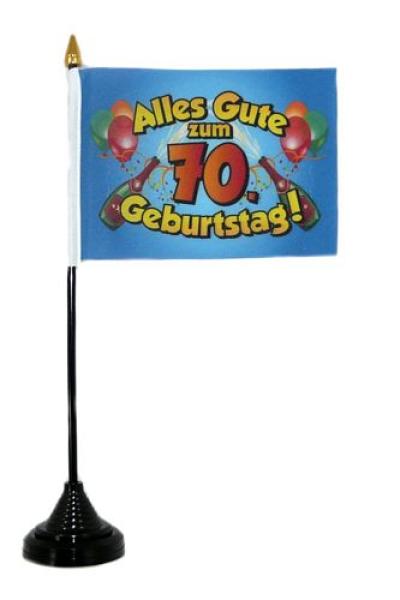 Tischflagge Alles Gute zum 70. Geburtstag 10 x 15 cm