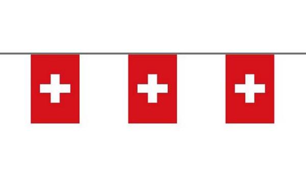 Flaggenkette Schweiz 6 m