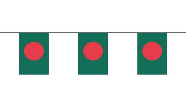 Flaggenkette Bangladesch 6 m