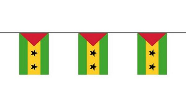 Flaggenkette Sao Tome & Principe 6 m