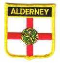 Wappen Aufnäher Fahne Alderney