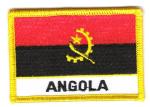 Fahnen Aufnäher Angola Schrift