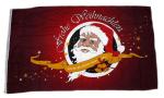 Fahne / Flagge Frohe Weihnachten rot 60 x 90 cm