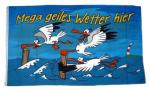 Fahne / Flagge Geiles Wetter hier Möwe 60 x 90 cm