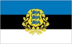 Fahne / Flagge Estland Wappen 90 x 150 cm