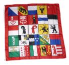 Fahne / Flagge Schweiz - 25 Kantone 120 x 120 cm