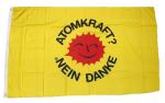 Fahne / Flagge Atomkraft Nein Danke! gelb 90 x 150 cm