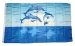 Fahne / Flagge Delfine 90 x 150 cm