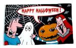 Fahne / Flagge Happy Halloween Netz 90 x 150 cm