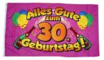 Fahne / Flagge Alles Gute zum 30. Geburtstag 90 x 150 cm