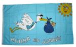 Fahne / Flagge Hurra ein Junge 90 x 150 cm