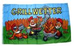 Fahne / Flagge Grillwetter Gartenzwerge 90 x 150 cm