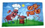 Fahne / Flagge Grillparty Wurst 90 x 150 cm