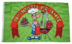 Fahne / Flagge Grillmeister des Jahres 90 x 150 cm