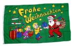 Fahne / Flagge Frohe Weihnachten Kinder 90 x 150 cm