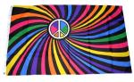 Fahne / Flagge Peace Zeichen Regenbogen 90 x 150 cm