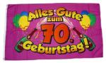 Fahne / Flagge Alles Gute zum 70. Geburtstag 90 x 150 cm