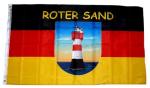 Fahne / Flagge Leuchtturm Roter Sand 90 x 150 cm