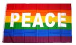 Fahne / Flagge Peace Regenbogen 90 x 150 cm