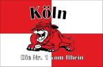 Fahnen Aufkleber Sticker Köln Bulldogge