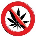 Aufkleber Sticker STOP Cannabis Hanf