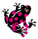 Aufkleber Sticker Frosch schwarz pink rosa