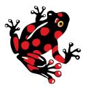 Aufkleber Sticker Frosch schwarz rot