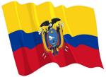 Fahnen Aufkleber Sticker Ecuador wehend