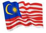 Fahnen Aufkleber Sticker Malaysia wehend